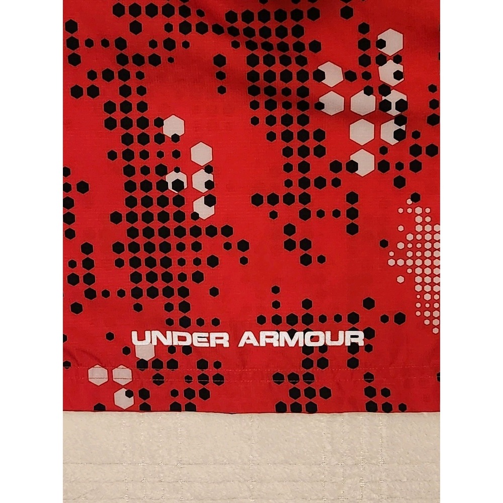 Under Armour Storm 1/4 Zip Jacket Youth XL Loose Rain Coat Red Digital Camo - Picture 5 of 7